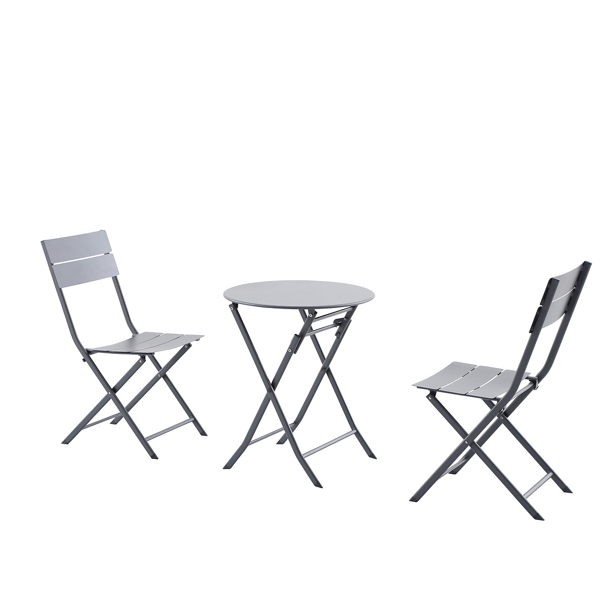 Romano Metal Garden Bistro Set charcoal, SO'HOME