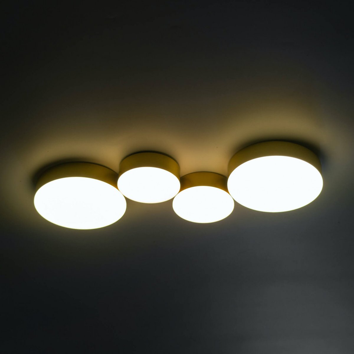 Plafonnier LED à spots multiples - SKAVI doré / laiton, KOSILUM
