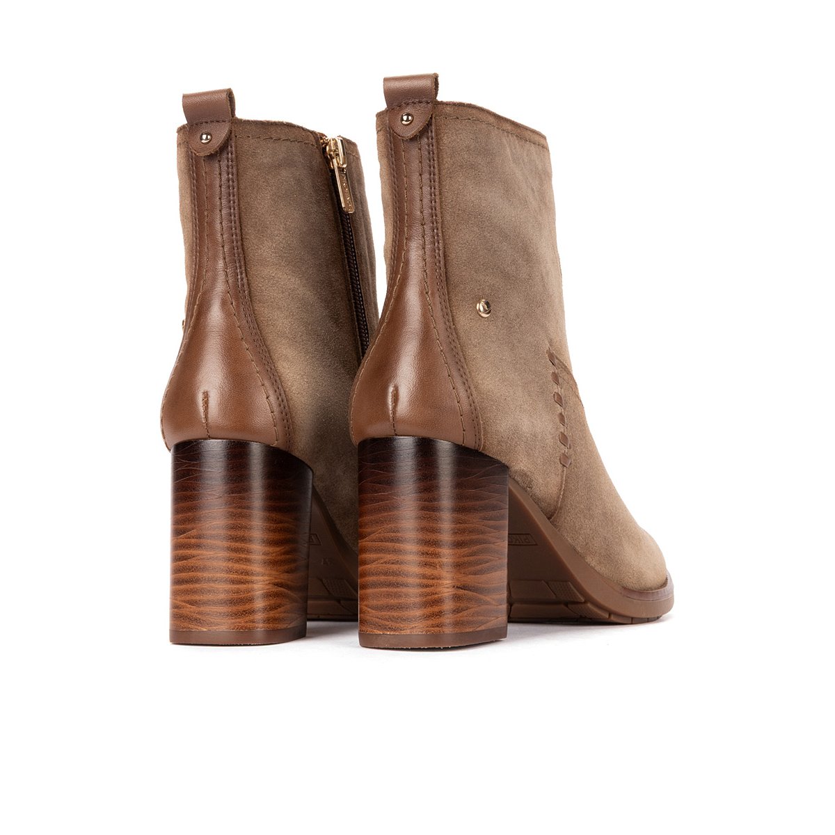 Bottines à talon cuir Palencia taupe, PIKOLINOS