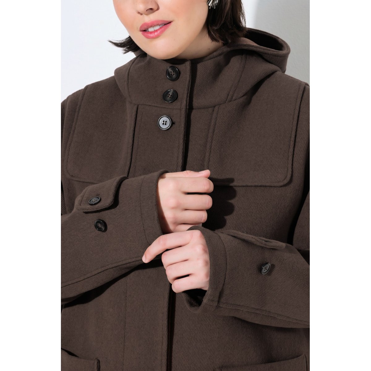 Duffle-coat, coupe évasée marron noisette, ULLA POPKEN