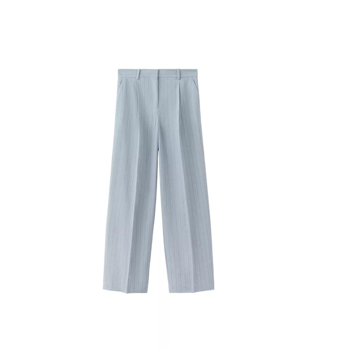 Pantalon de costume fines rayures bleu, MANGO