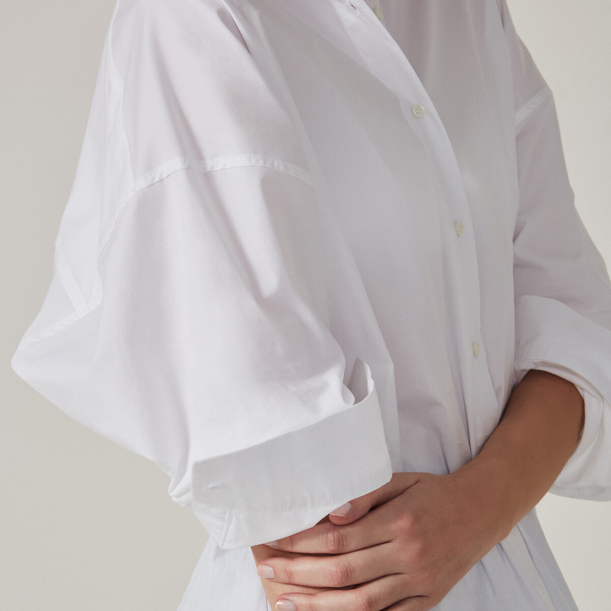Chemise tunique oversize Signature, APOLLINE blanc ivoire, LA REDOUTE COLLECTIONS