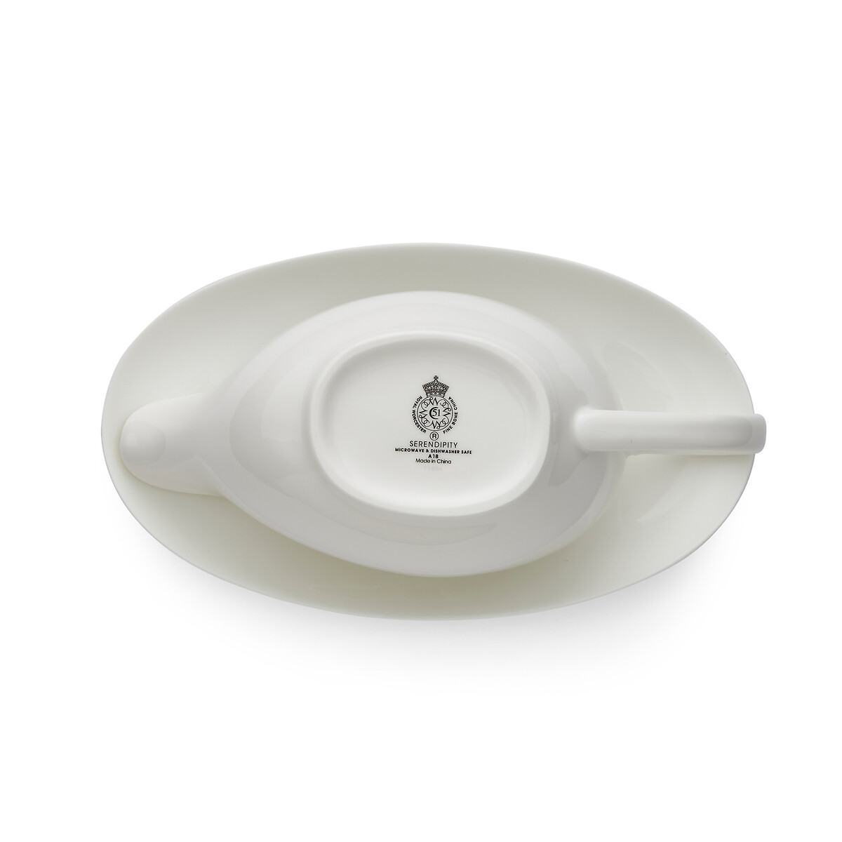 Serendipity Gravy Boat & Stand white, ROYAL WORCESTER