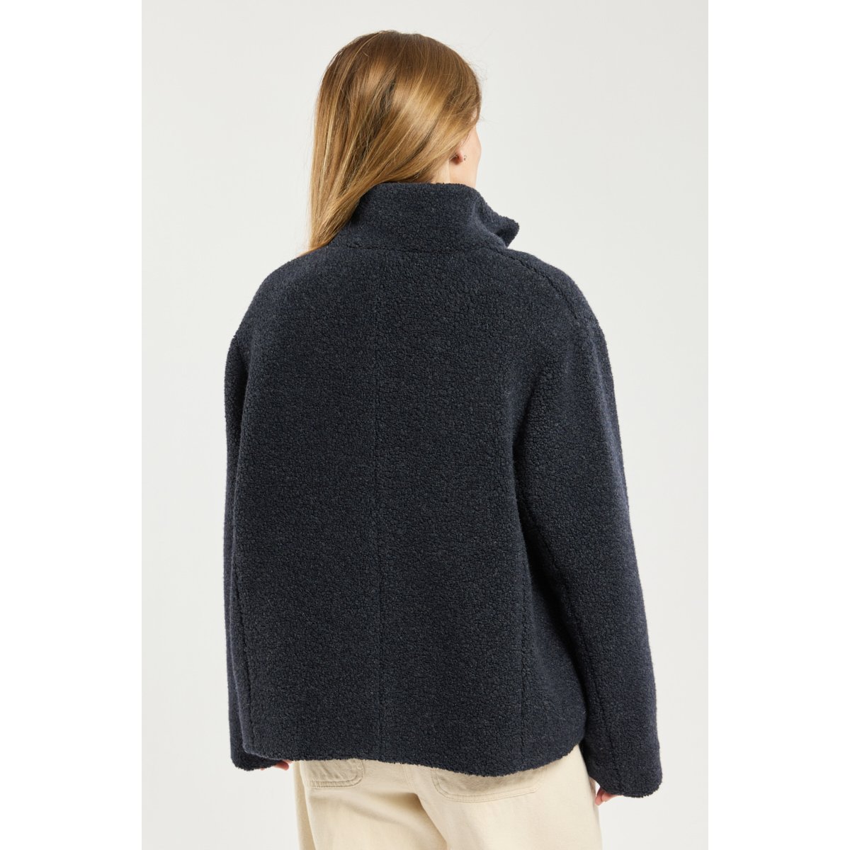 Veste col montant - laine seal chiné, TERRE & MER