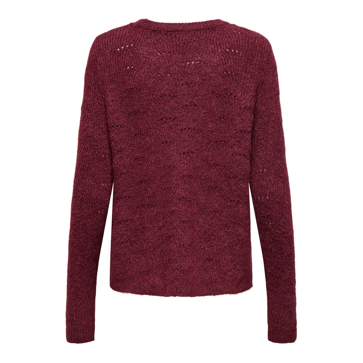 Pull col rond grosse maille cabernet, ONLY