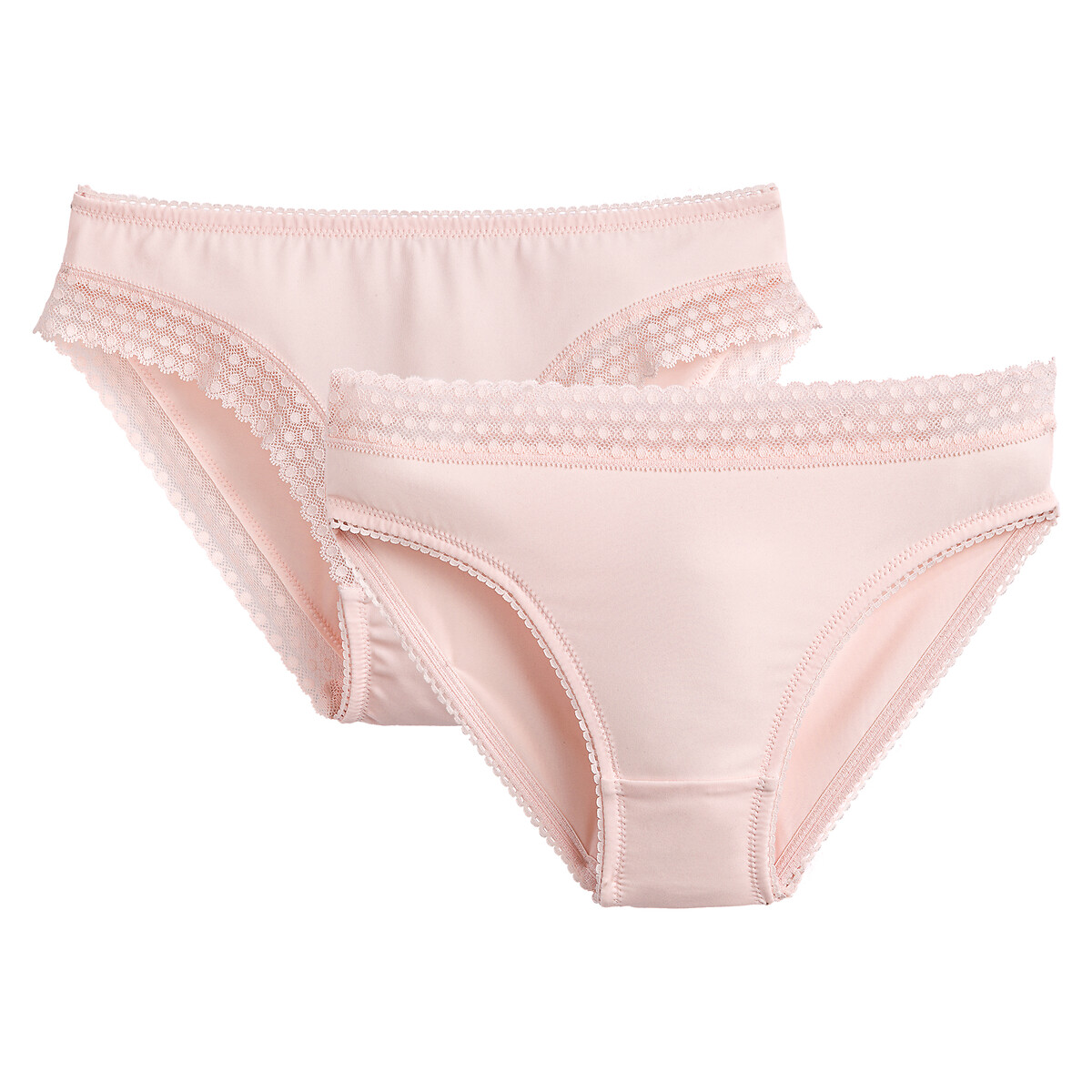 Pack of 2 Vikie Briefs in Microfibre skintone, LA REDOUTE COLLECTIONS