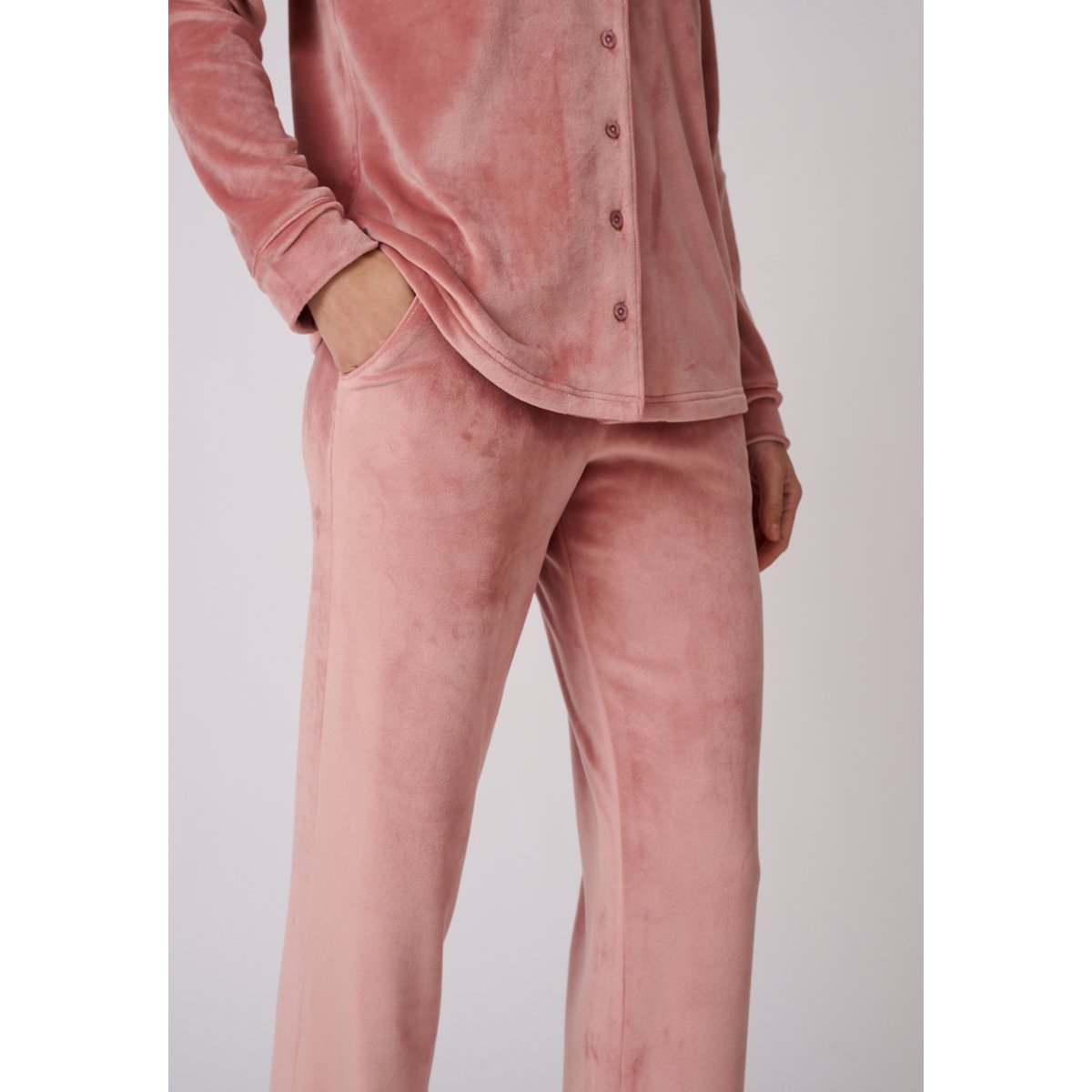 Pyjama Thermolactyl en velours vieux rose, DAMART