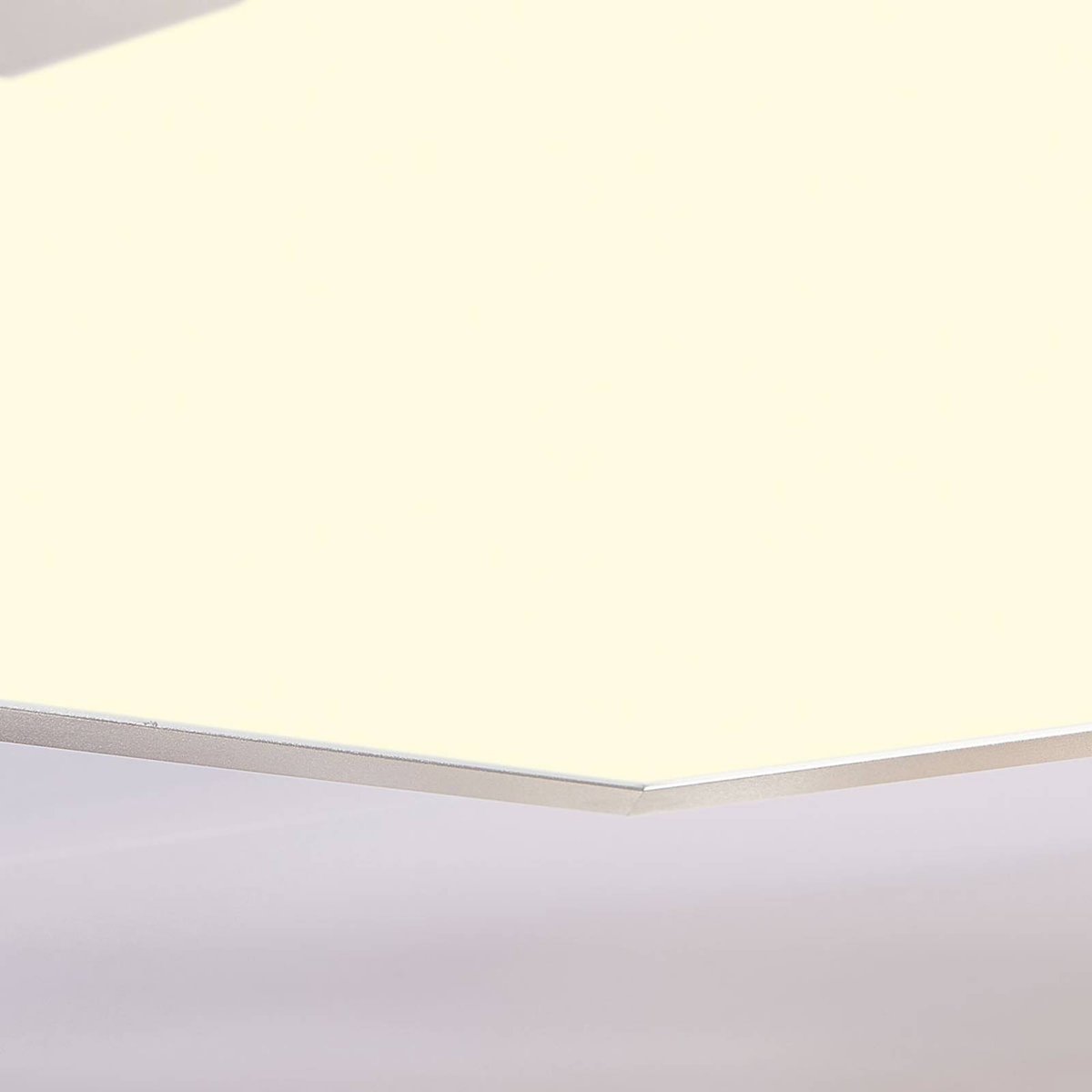 Panneau moderneLED, Livel blanc, argent, LINDBY