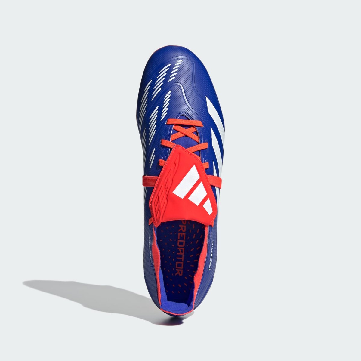 Chaussure Predator League Fold-Over Tongue Terrain souple lucid blue / cloud white / solar red, adidas Performance