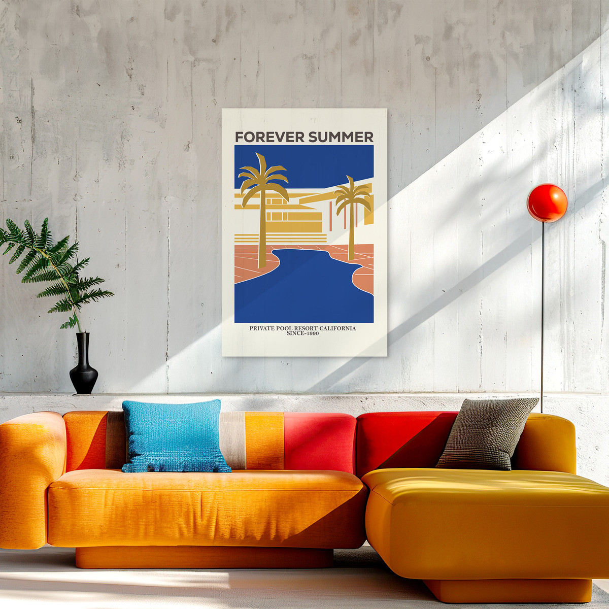 Tableau Sur Toile Été Rétro ILLUSTRATION tableaux sur toile-bleu, CEANOTHE