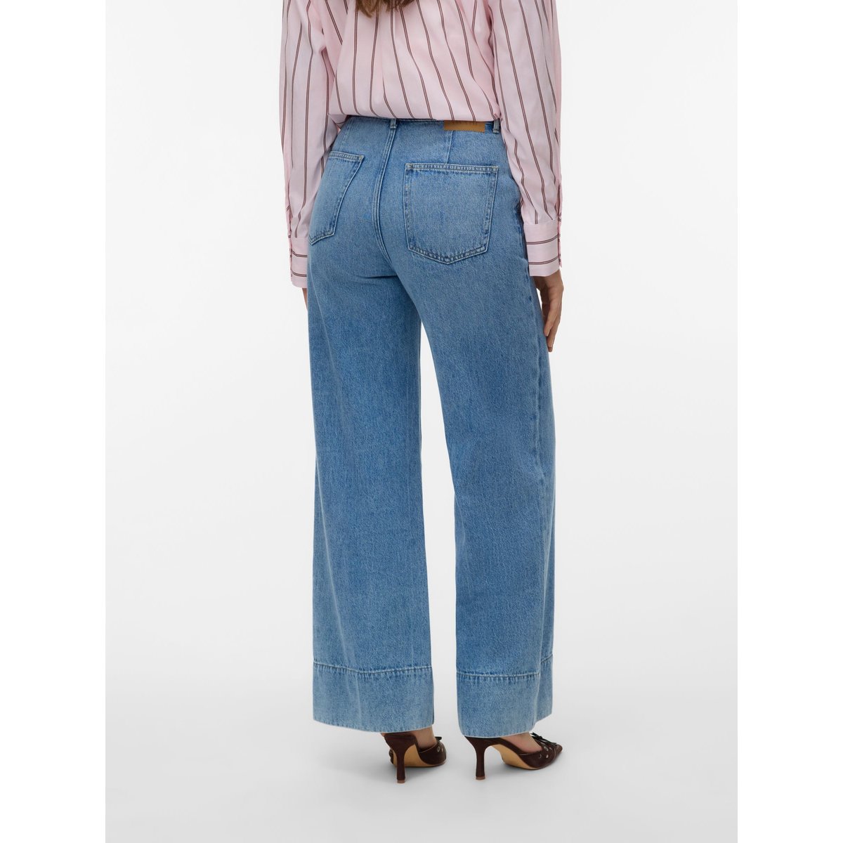 Jean À Coupe Large medium blue denim, VERO MODA