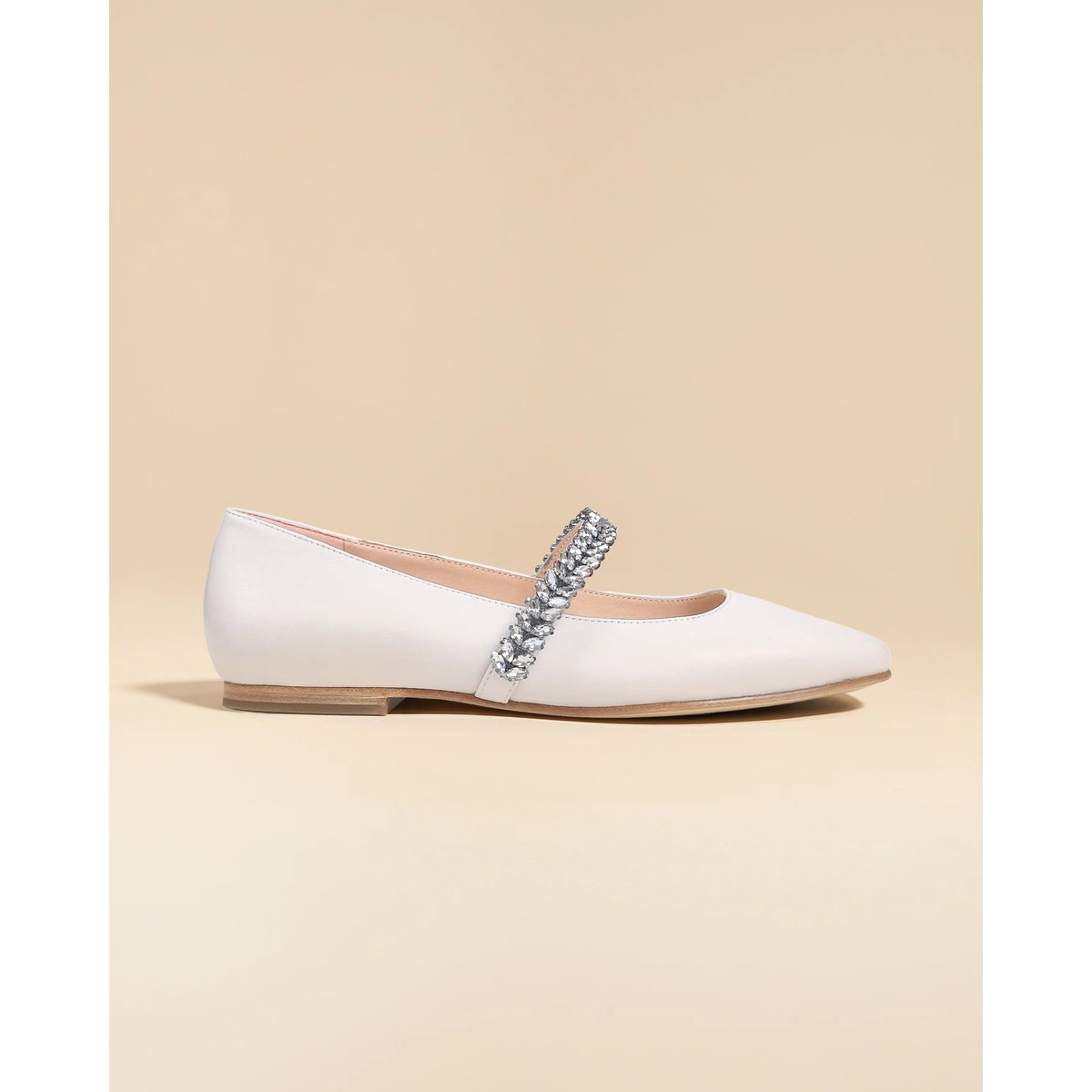 Ballerines à strass PATSY blanc, MI MAI