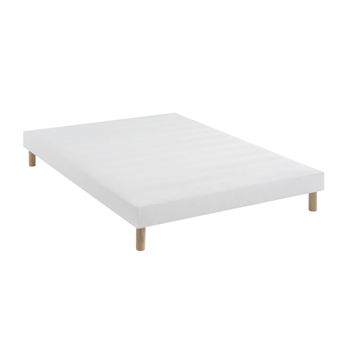 Ensemble matelas couchage latex, sommier Lune et pieds Crépuscule 400 blanc, SOMEO