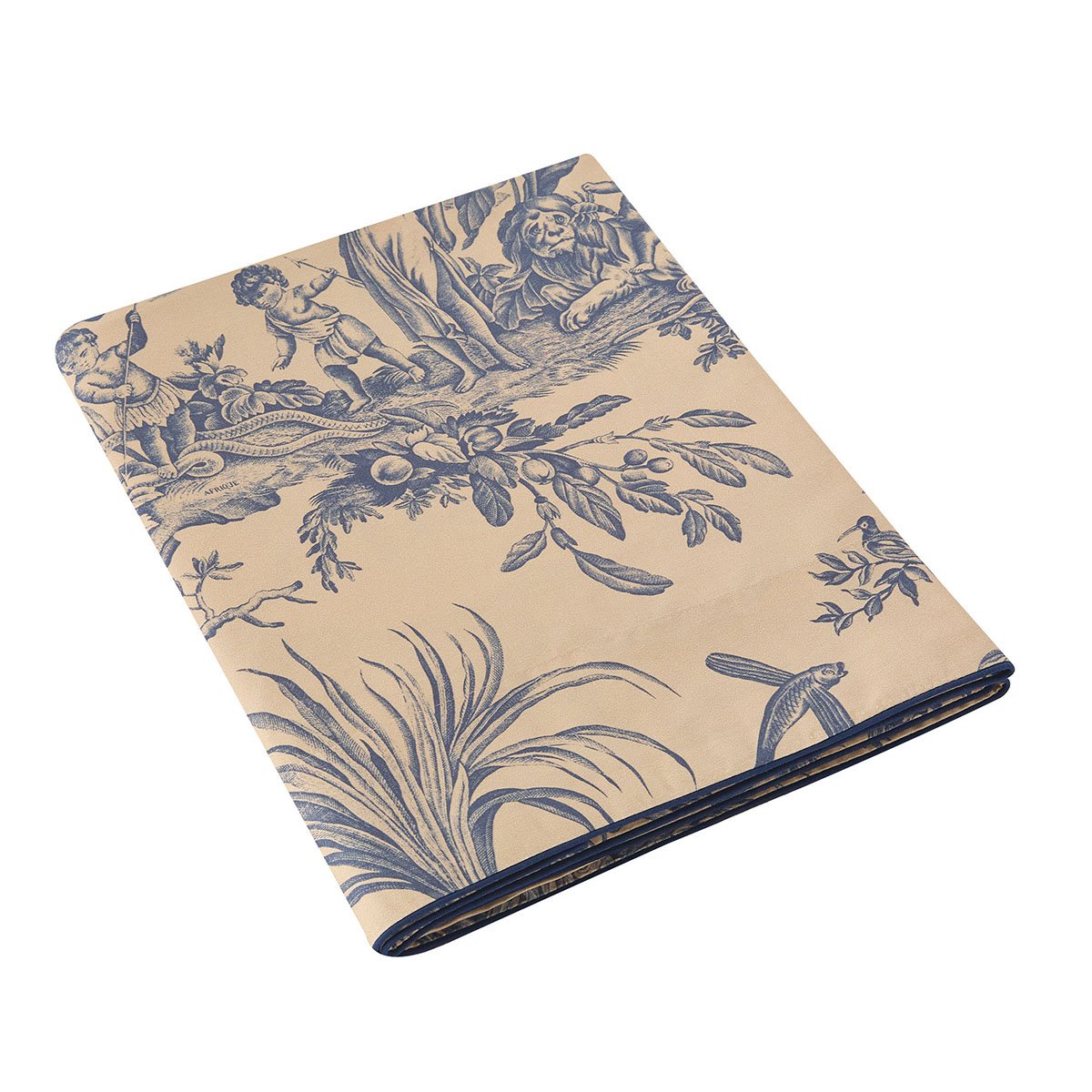 Drap Plat 4 CONTINENTS 4_continents_beige_bleu, ANNE DE SOLENE