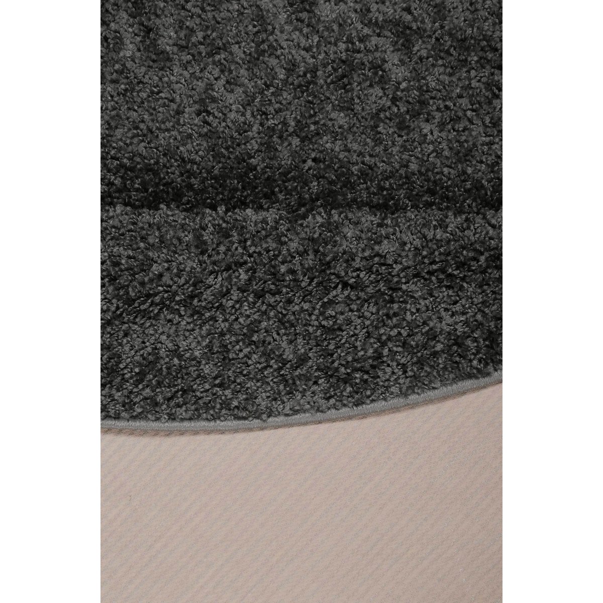 Tapis rond poils longs effet bouclettes ,  #Whisper Shag gris anthracite, ESPRIT