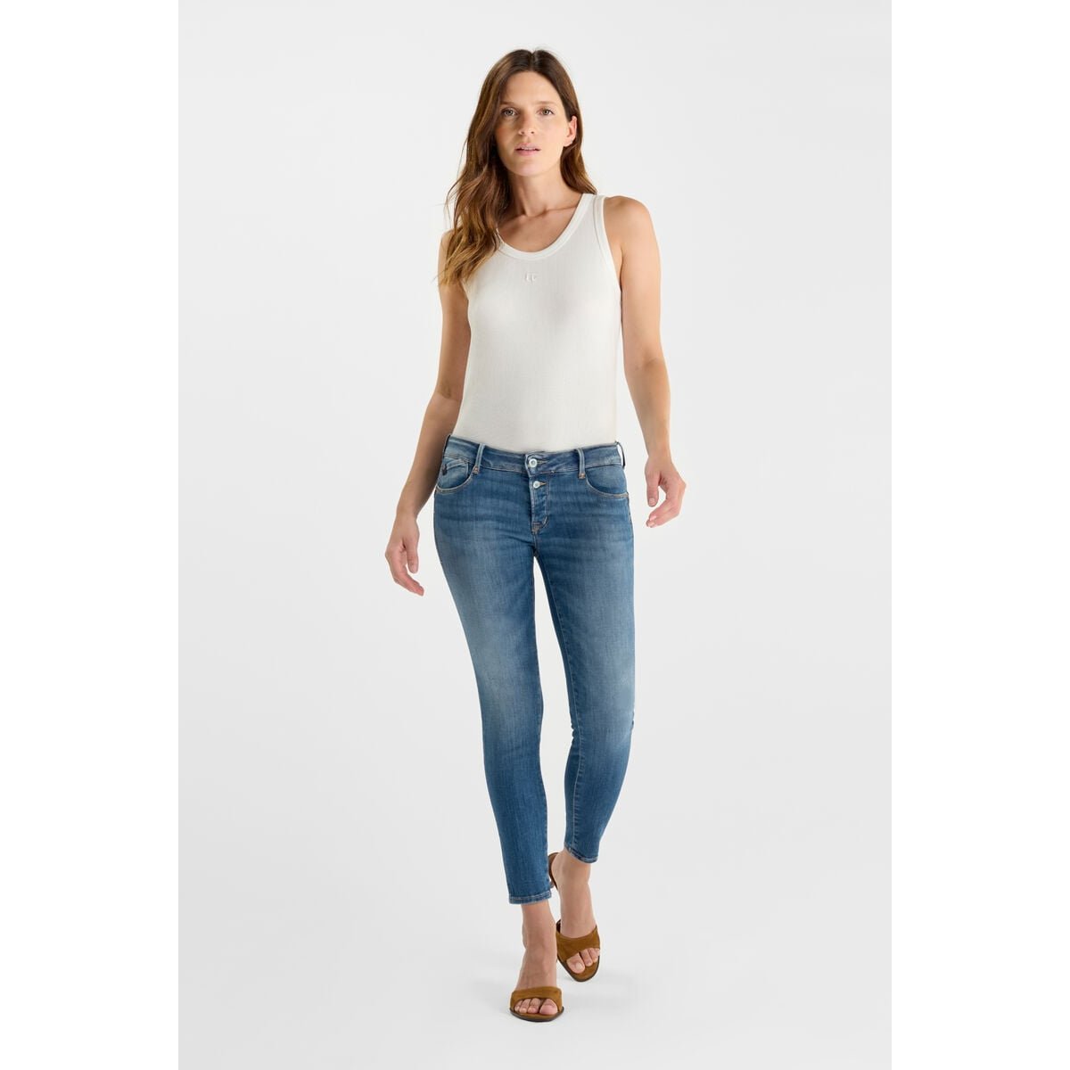 Jeans push-up slim PULP, 7/8ème blue, LE TEMPS DES CERISES