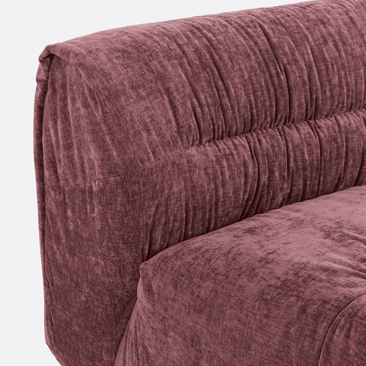 Élément chauffeuse pour canapé modulable, en chenille flammée, SWEETY prune, LA REDOUTE INTERIEURS