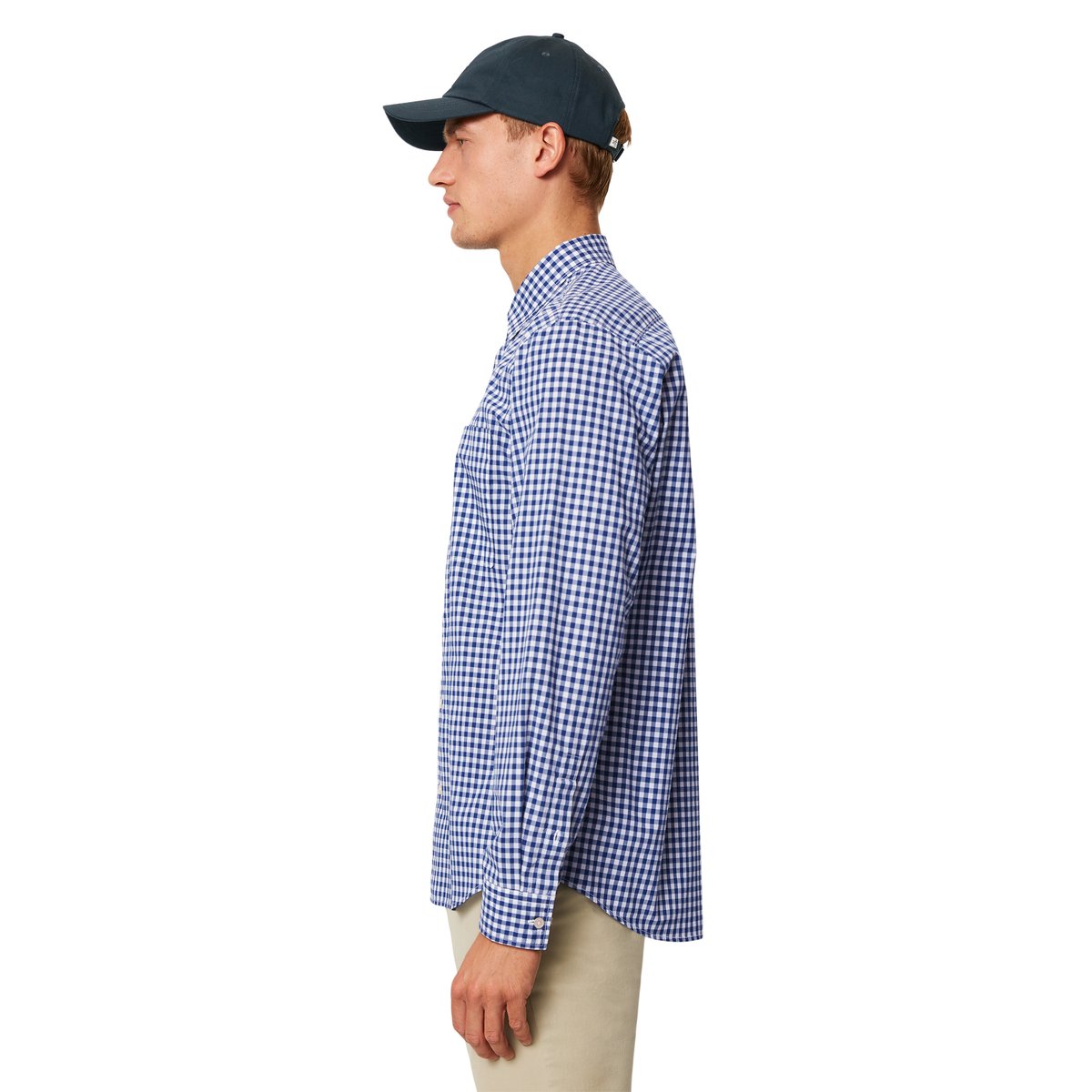 Chemise regular en pur coton biologique bleu, MARC O'POLO