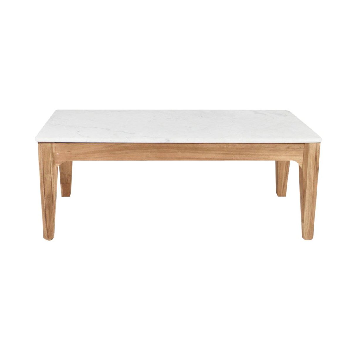 Table basse en bois de manguier ARTHURO blanc, MADE IN MEUBLES