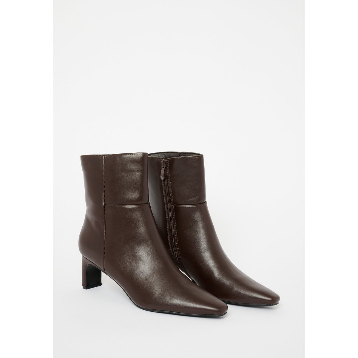 Bottines à talon en similicuir brown coffee, LOLALIZA