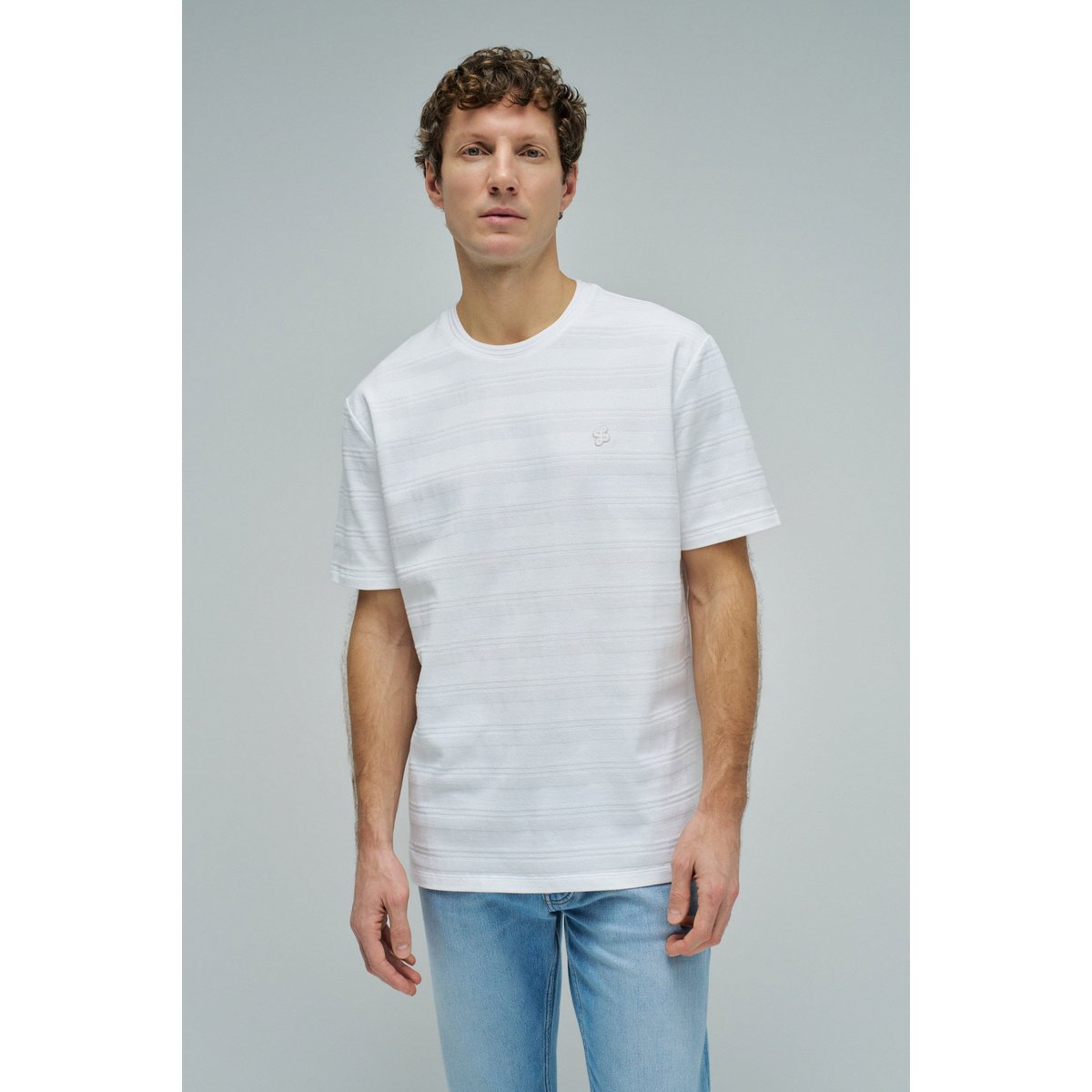 T-SHIRT TEXTURÉ blanc, SALSA JEANS