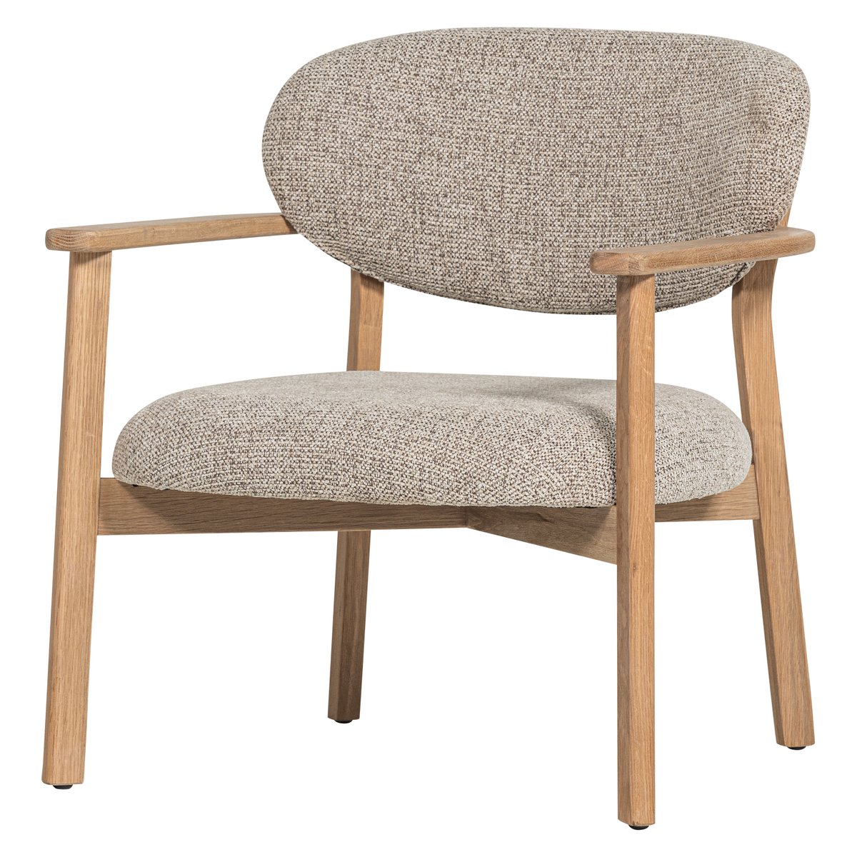 Fauteuil en chêne et tissu mélangé UDAR naturel, WOOOD