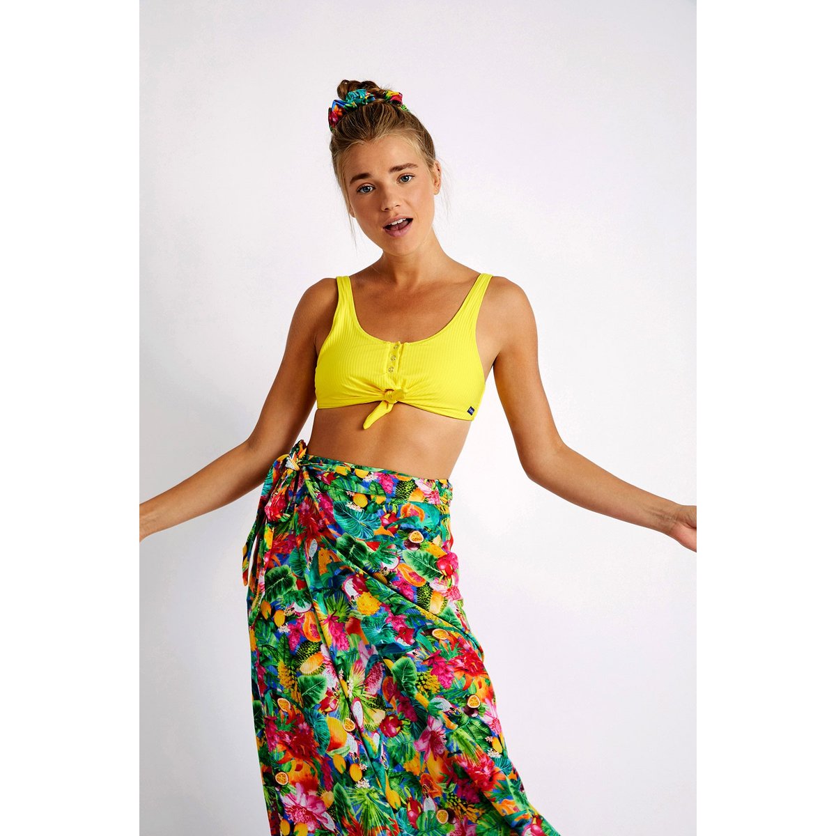 Bas de maillot culotte nouée Benta - SUNRIB jaune, BANANA MOON