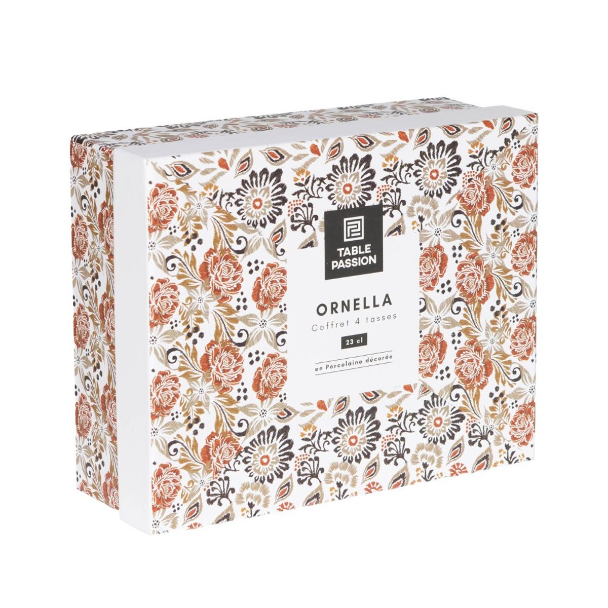 Coffret de 4 tasses Ornella 23 cl - ORNELLA multicolore, TABLE PASSION