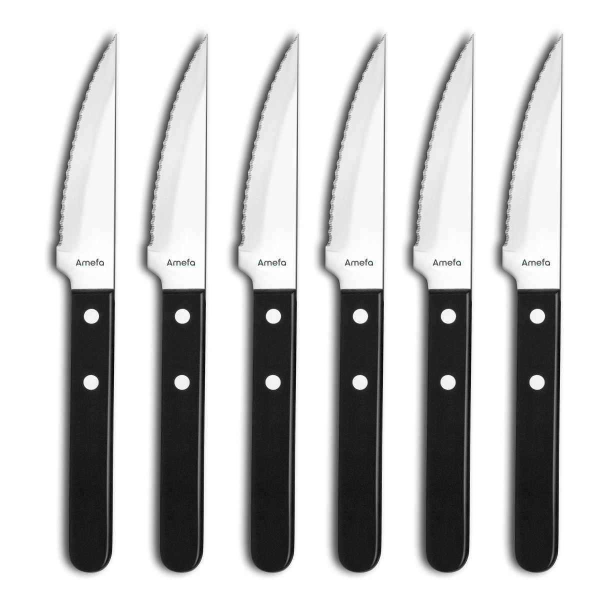 6 couteaux Jumbo - JUMBO PIZZA noir, AMEFA