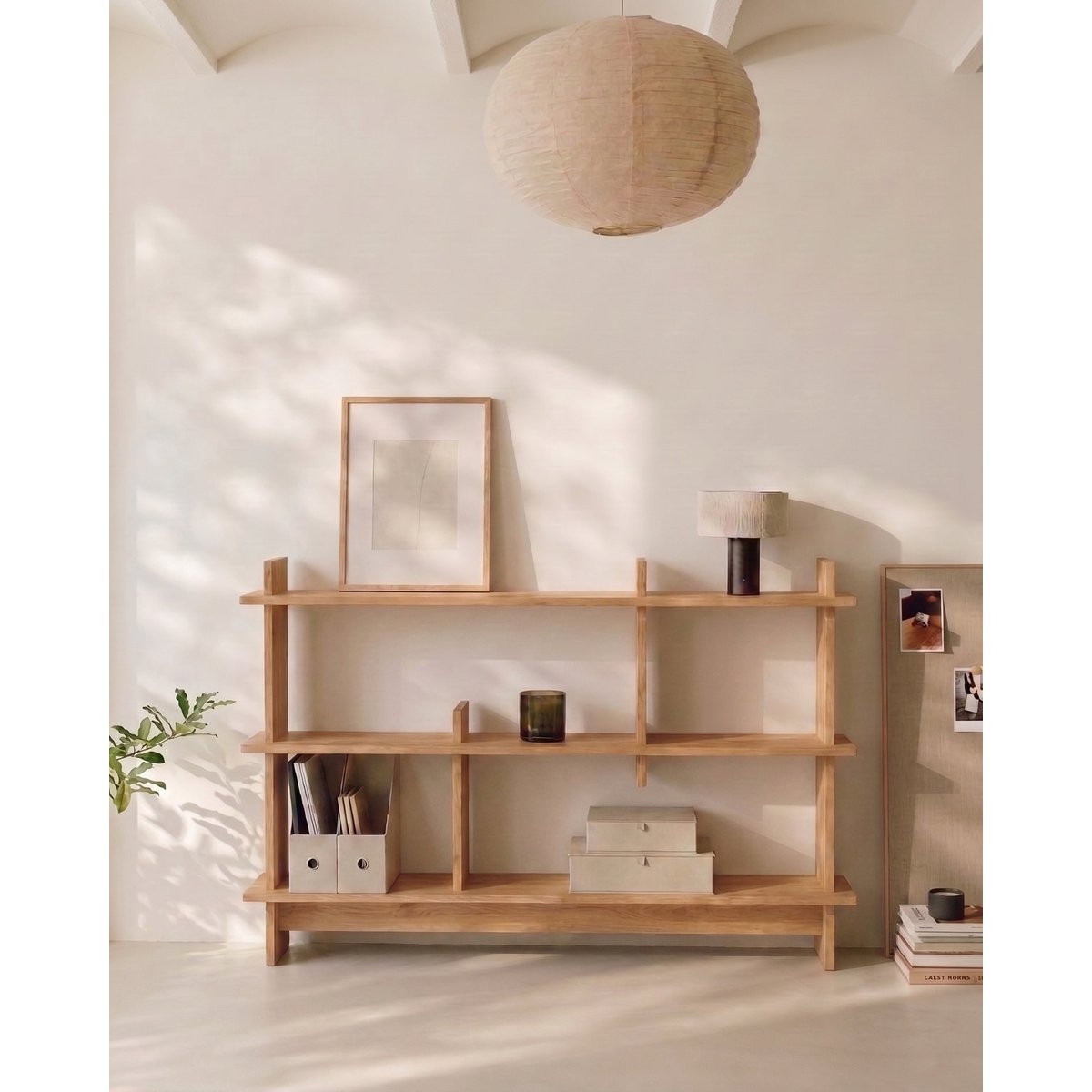 Étagère en bois d'aulne naturel naturel, HANNUN