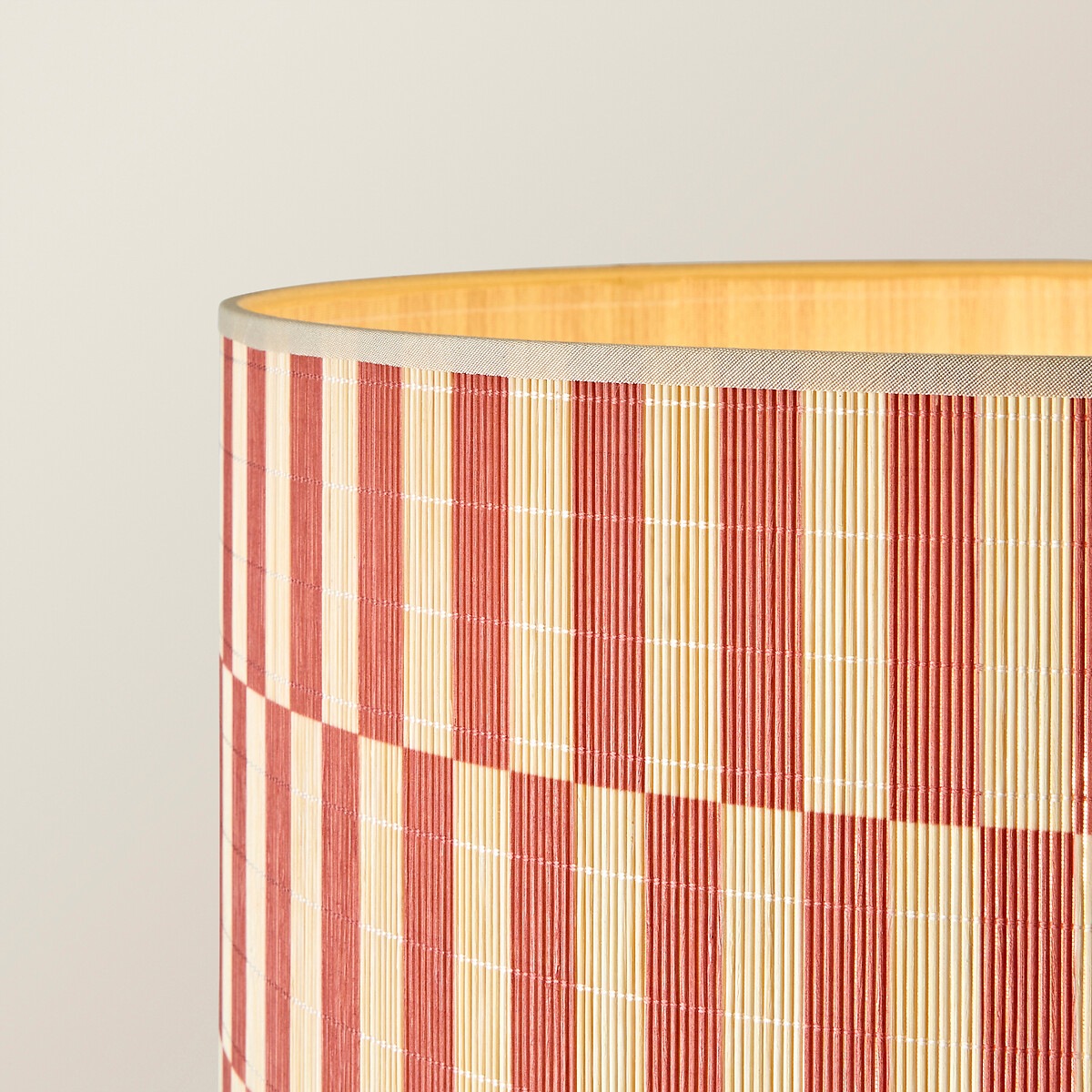 Hollis 3-Tier Shelf Tripod Floor Lamp with Orange Bamboo Shade orange, SO'HOME