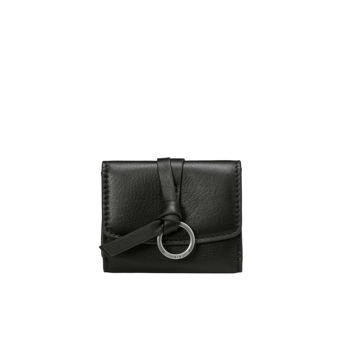 Portefeuille combiné modèle Leni en cuir de vachette souple noir, MARC O'POLO