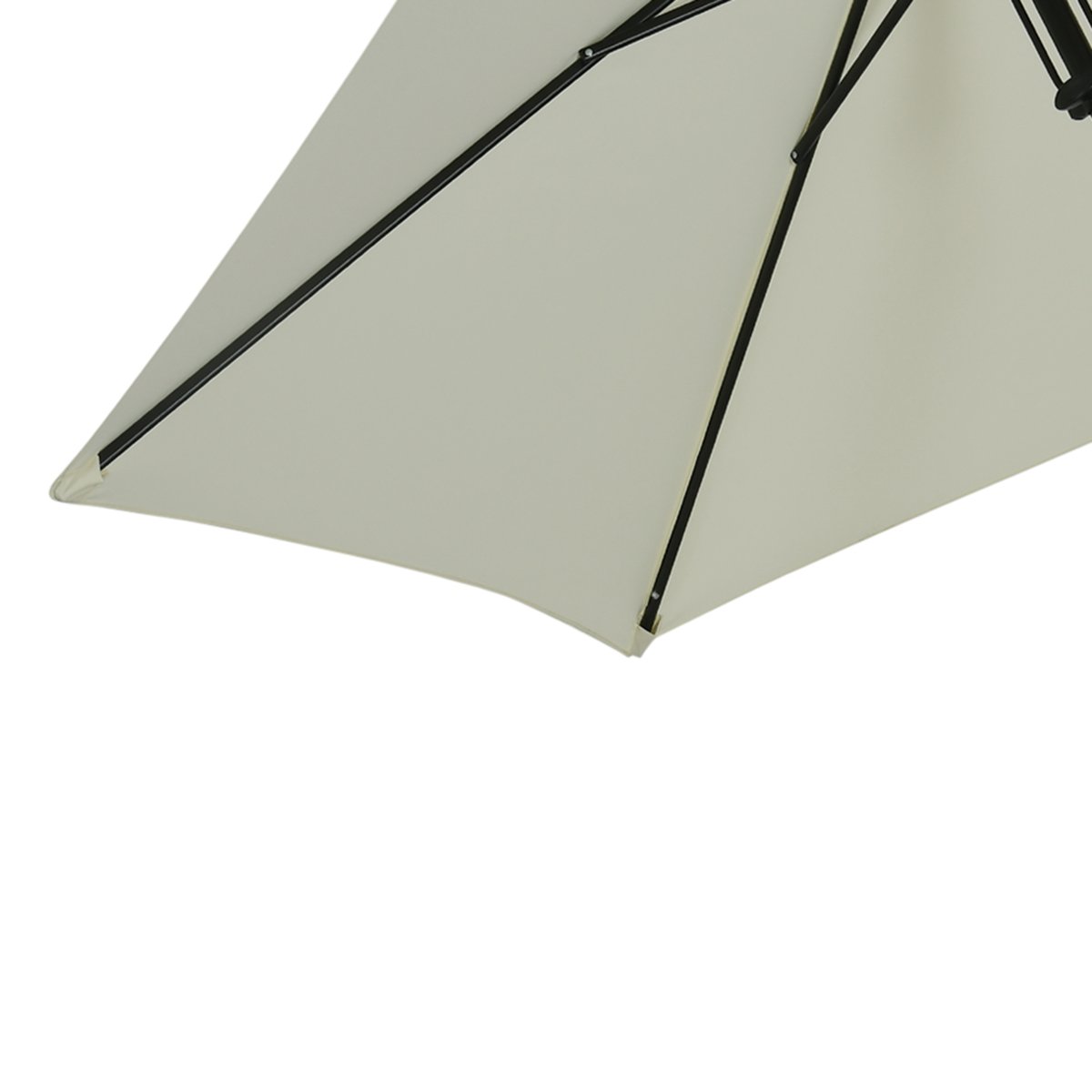 Parasol inclinable octogonal Ø 2,65 x 2,35H m métal polyester gris clair gris, OUTSUNNY