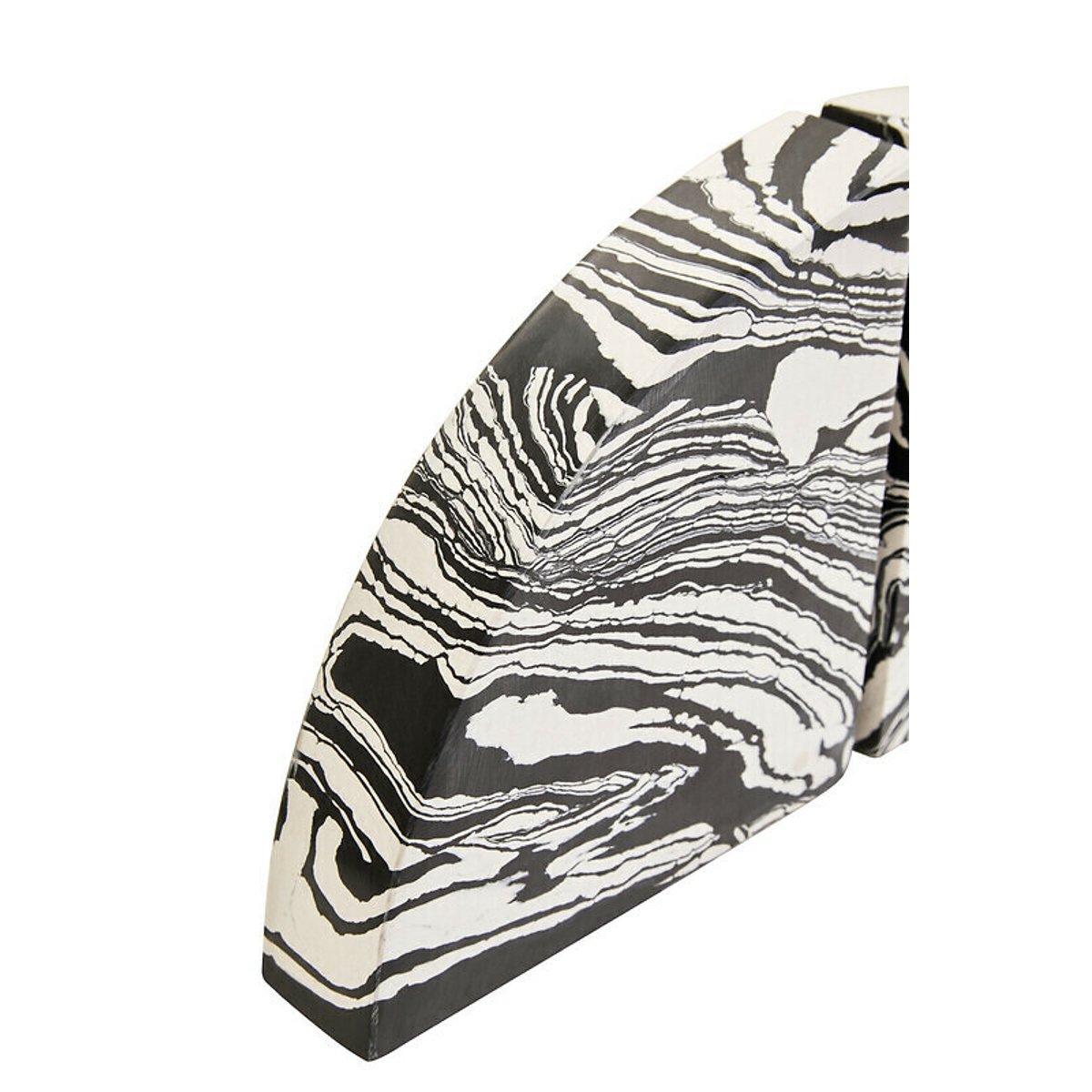 Set of 2 Marble Bookends in Black/White black, FIFTY FIVE SOUTH