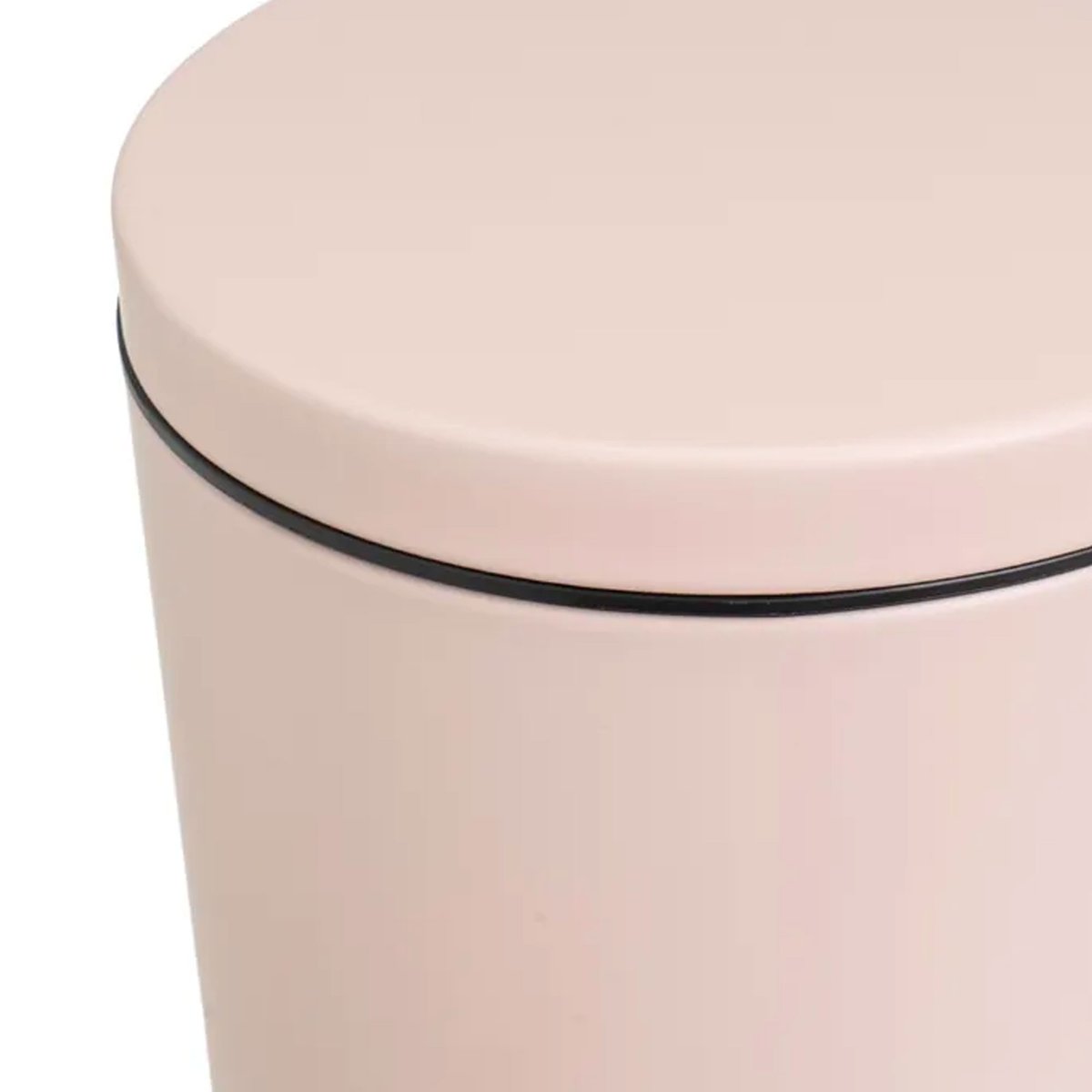 Poubelle de salle de bain en métal rose pastel 3L rose, WADIGA
