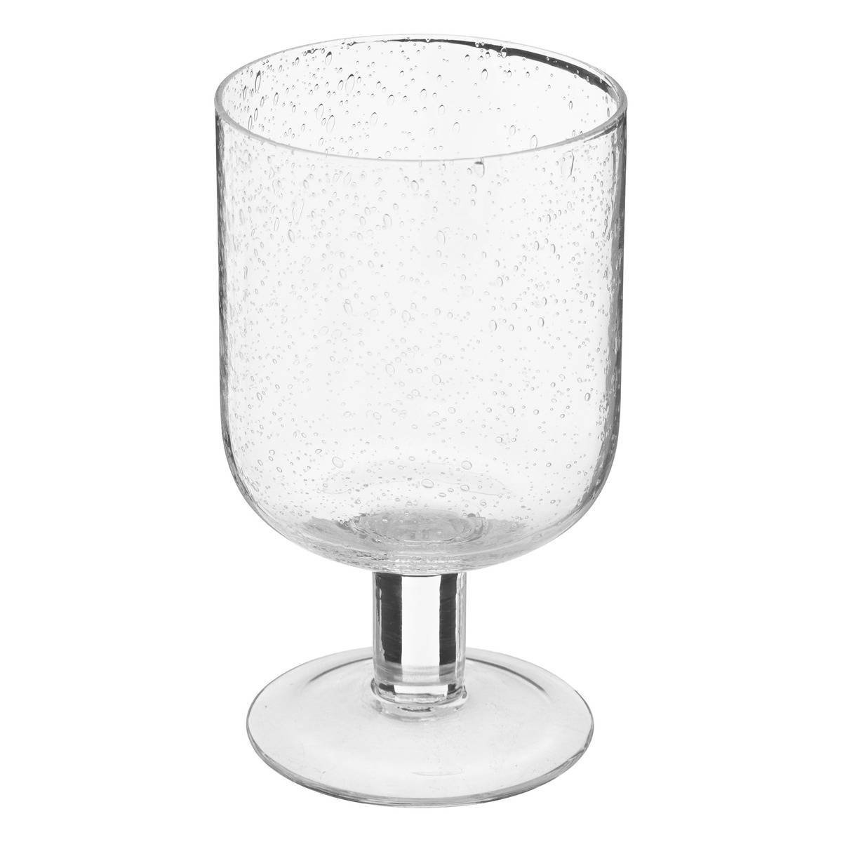 Lot de 6 verres à vin en verre texturé 35 cl NAIA transparent, SECRET DE GOURMET