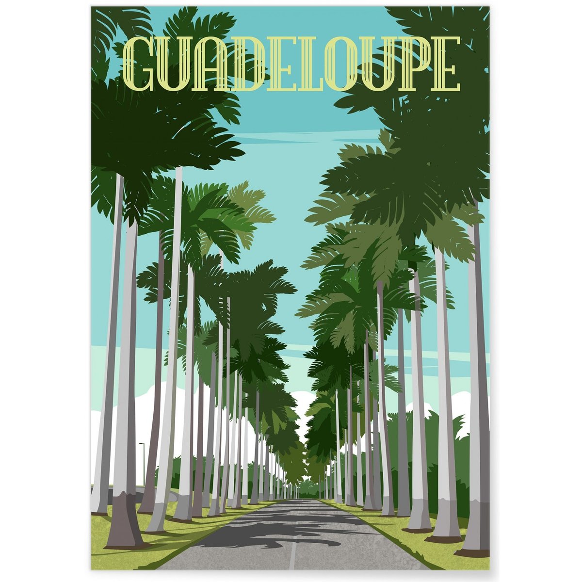 Affiche Guadeloupe blanc, L'AFFICHERIE
