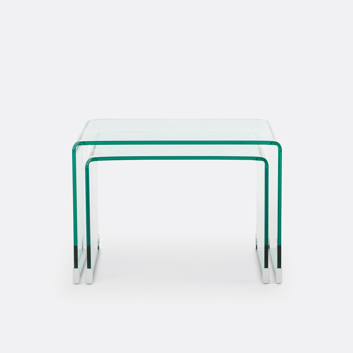 Tables basses gigognes en verre trempé, Joan transparent, LA REDOUTE INTERIEURS