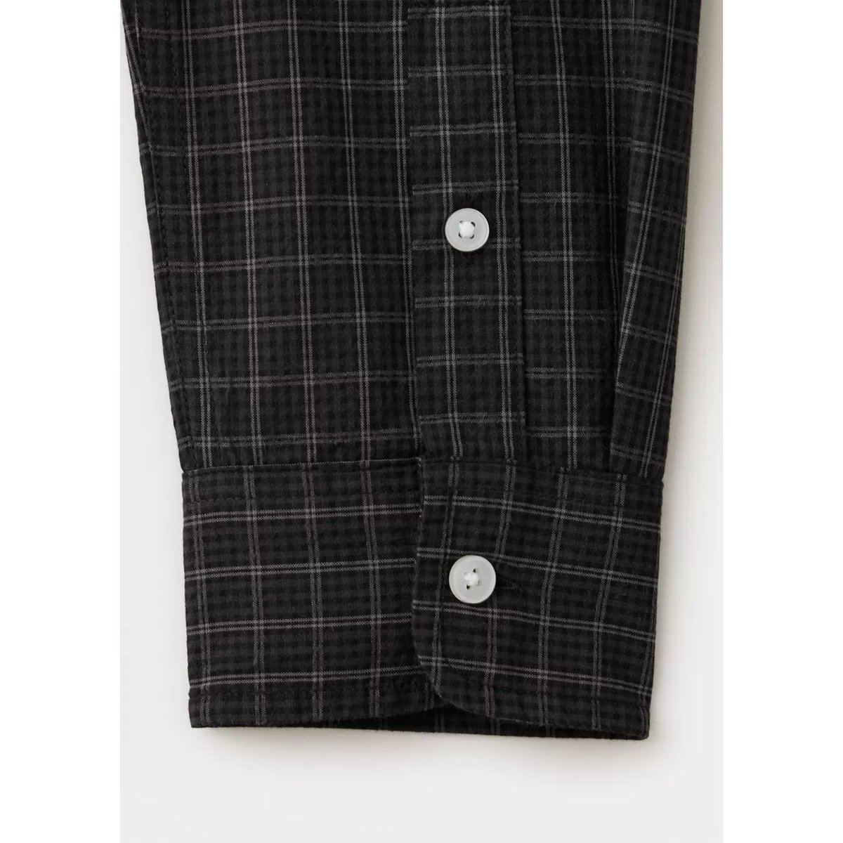 Chemise regular-fit carreaux noir, MANGO TEEN