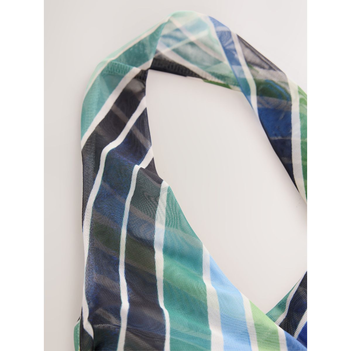 Haut dos nu sans manches en mesh rayure bleu/vert, NEXT