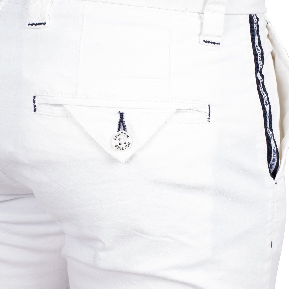 Bermuda chino uni blanc, SHILTON
