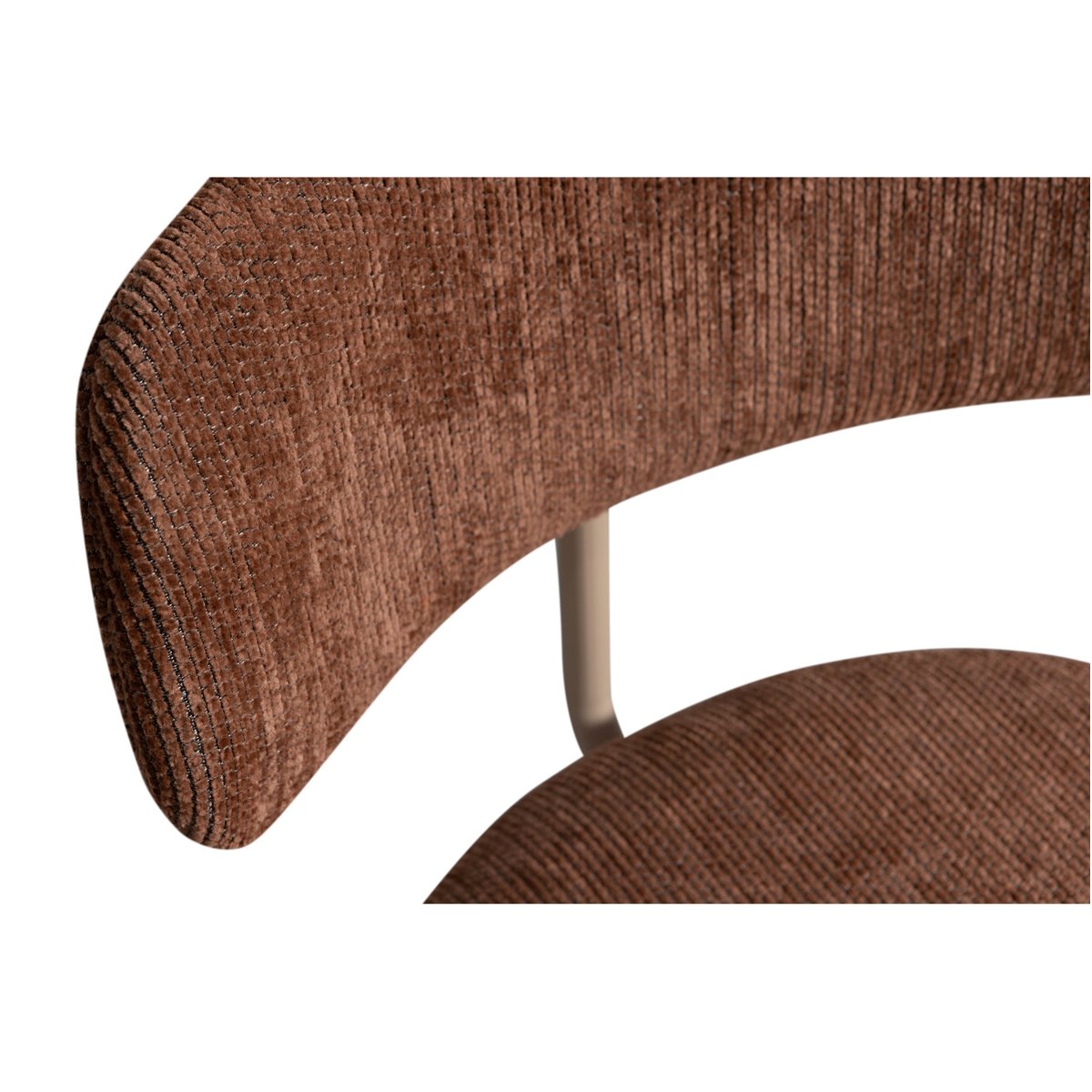 Lot de 2 chaises de table en polyester TRAVIS marron, WOOOD