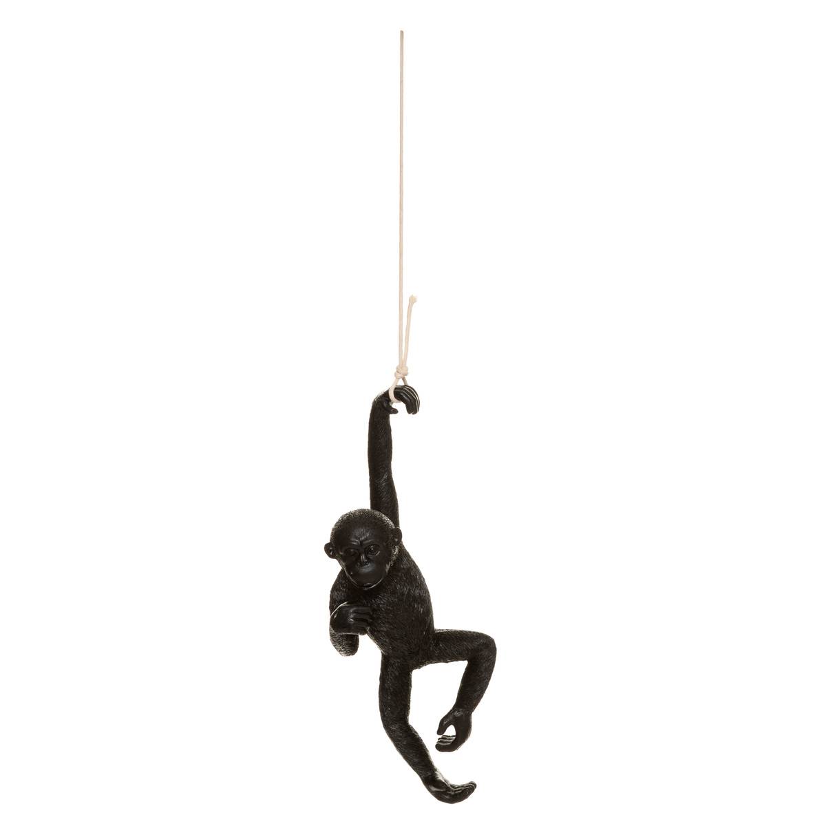 Statuette singe suspendu SAFARI noir, ATMOSPHERA