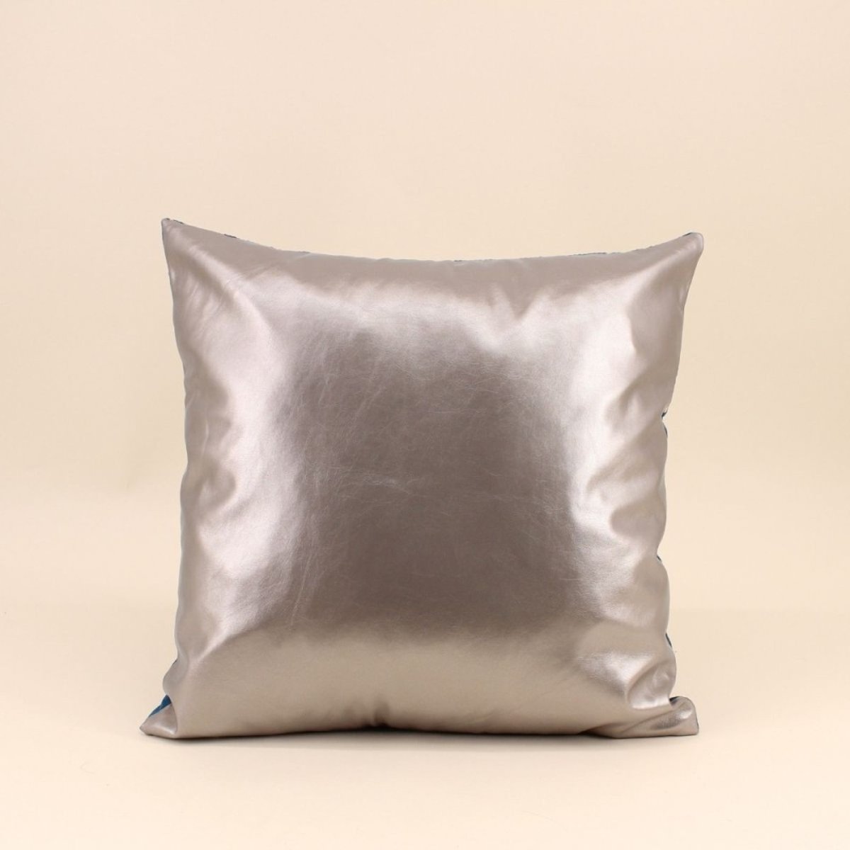 Coussin motifs géométriques 40x40cm bleu, ORNAMI