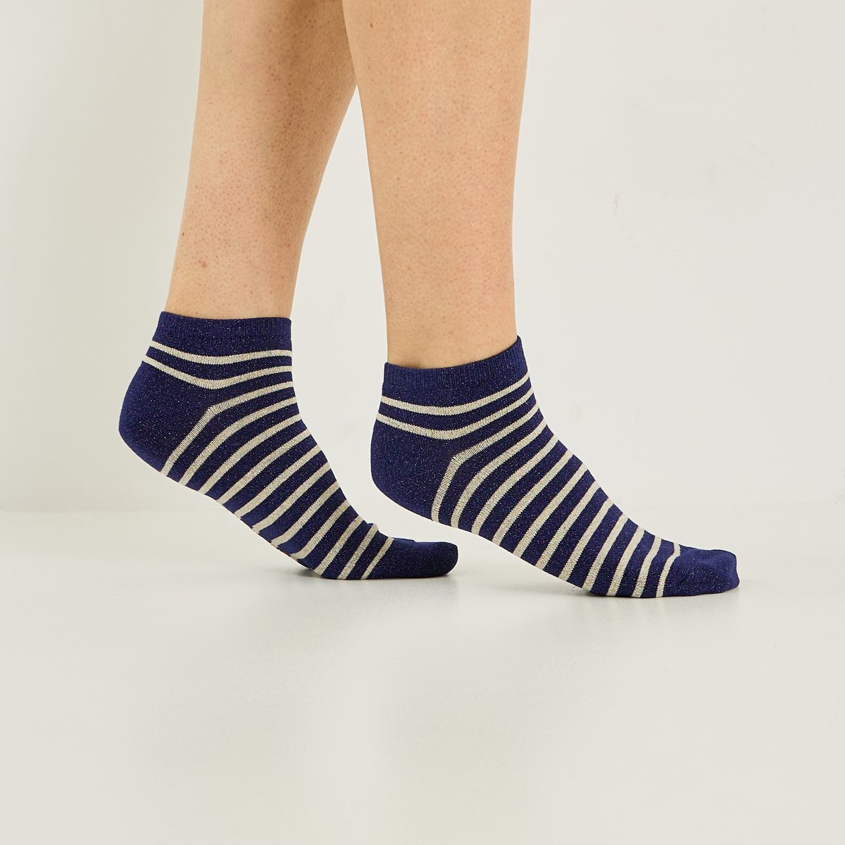 Lot de 2 paires de socquettes bleu marine, GRAIN DE MALICE