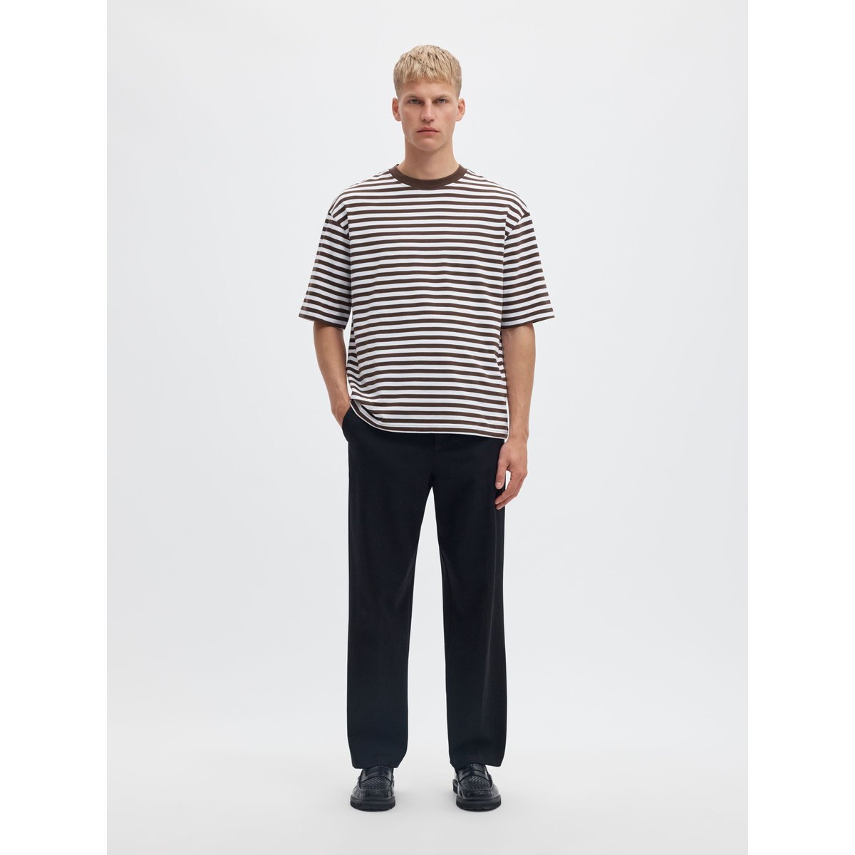 T-Shirt marron - demitasse1, SELECTED