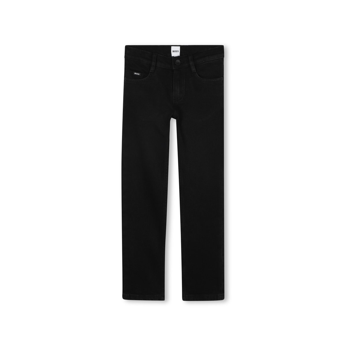 Pantalone in denim 5 tasche black, BOSS KIDSWEAR