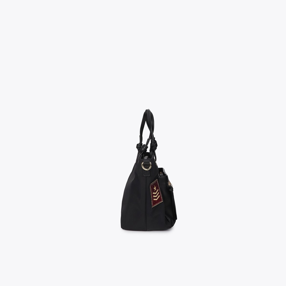 Sac à bandoulière avec patchs et broderies noir, LOLA CASADEMUNT