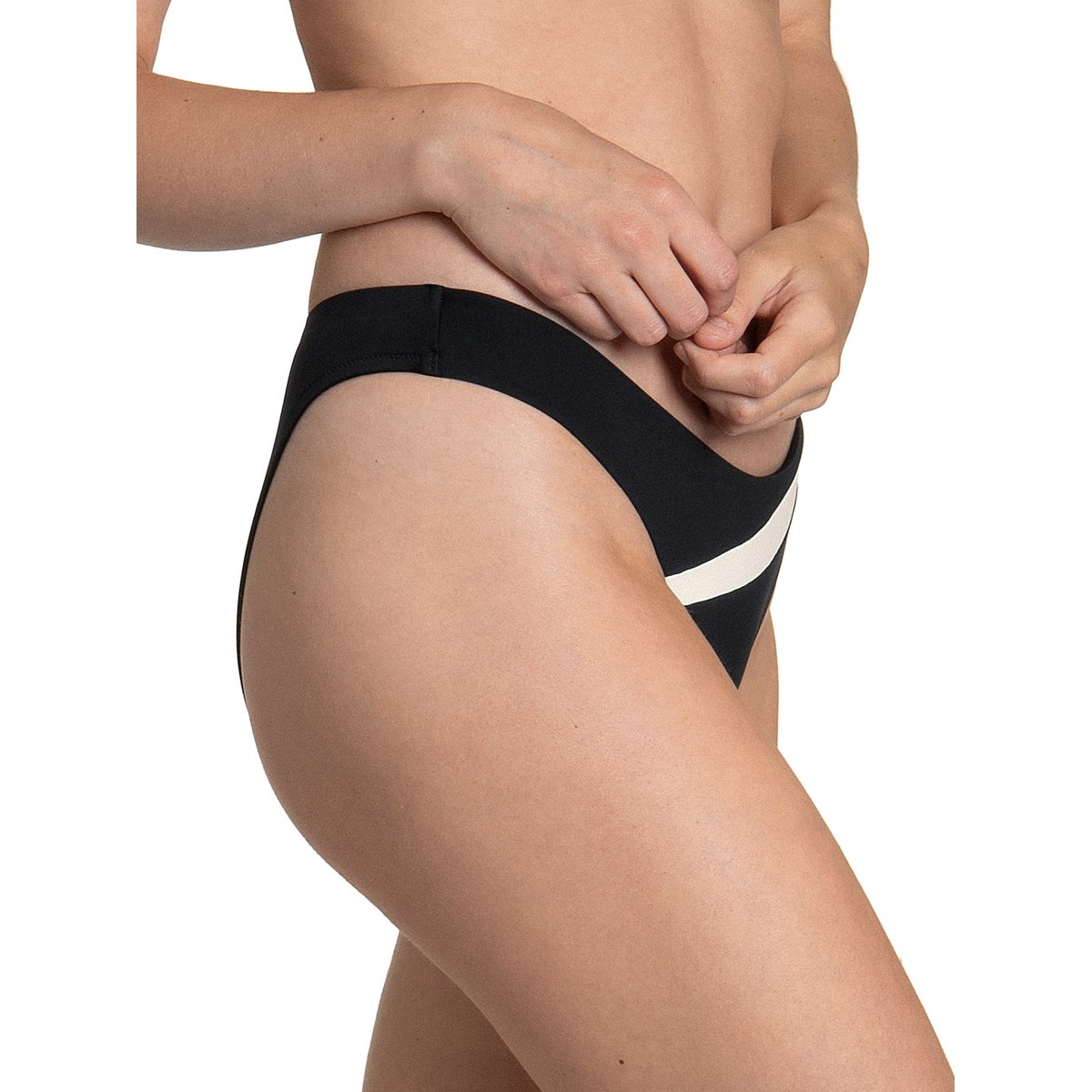 Bas maillot slip de bain échancré Guaraja noir noir, LISCA