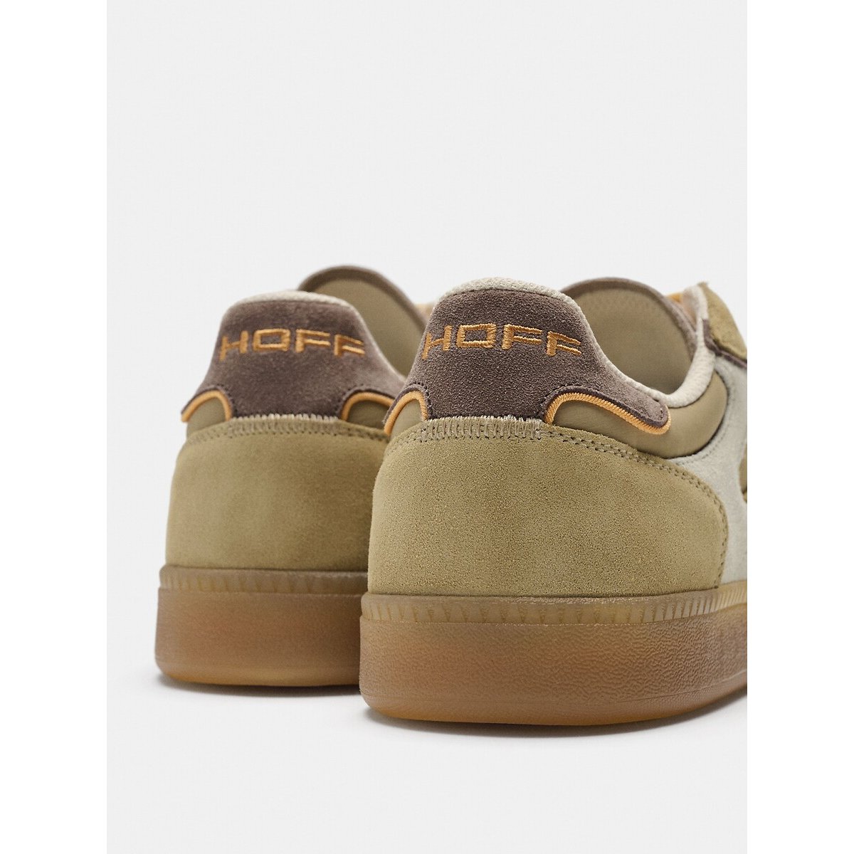 Baskets mix matières PARK KHAKI beige, HOFF